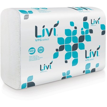 LIVI Multifold Paper Towels, White, 10 PK SOL50861